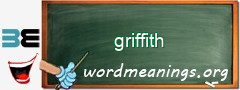 WordMeaning blackboard for griffith